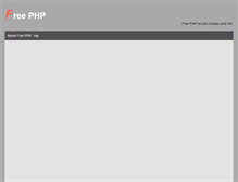 Tablet Screenshot of freephp.org